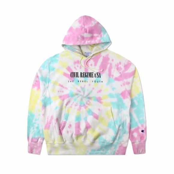 Civil Regime Tie Dyed Hoodie Sweatshirt - Picture 5 of 14